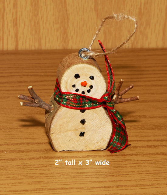 Rustic Log Snowmen